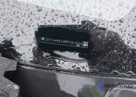 2021 Toyota Corolla Se z USA, uszkodzony, nr VIN 5YFS4MCE8MP063600